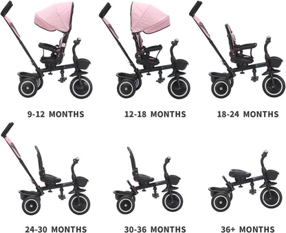 Foryourlittleone 6 in 1 Trike V3 - Blue (9 months - 5 years)